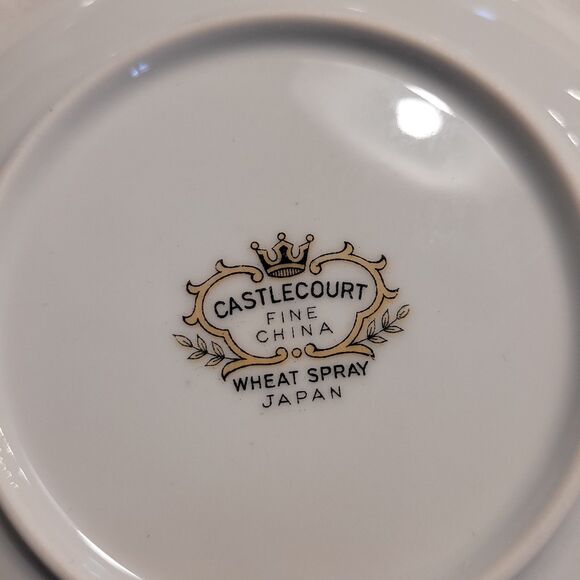 CastleCourt Fine China "Wheat Spray" Set of 4 Soup Salad Cereal Bowls Japan - Picture 7 of 8